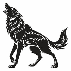 aardwolf black silhouette icon vector