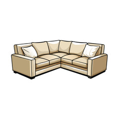 A stylish modern corner sectional sofa dominates a bright, airy living room, showcasing minimalist design and ample natural light.