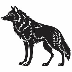 aardwolf black silhouette icon vector