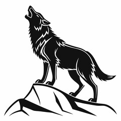 aardwolf black silhouette icon vector