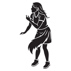 Fototapeta premium Graceful Woman Silhouette Art