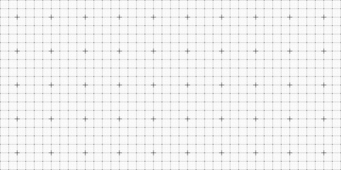 Square grid texture, grid line paper sheet with crosses and dots, blank grid sheet for technology, drawing and architecture draft, texture of square graph paper, notebook pattern