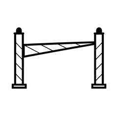 Black Cantilever Gate Vector for Minimalist Projects

