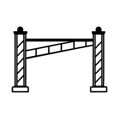 Versatile Cantilever Gate Black Vector for Any Graphic Design Project







