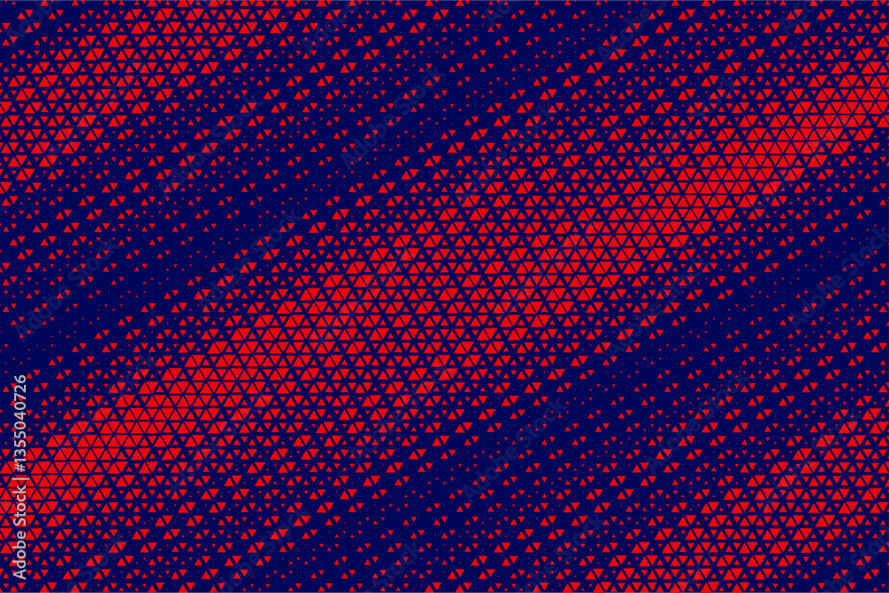 Aufkleber abstract background with red triangle dots. triangle halftone geometric background. halftone triangu