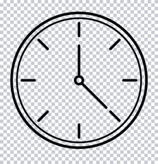 Clock Icon Vector - Minimalist Time Symbol for Apps, Websites & UI Design - Flat Style Watch and Timer Illustration.