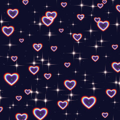 seamless background with hearts