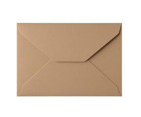 A large square envelope made of kraft paper on Png Format and Transparent Background