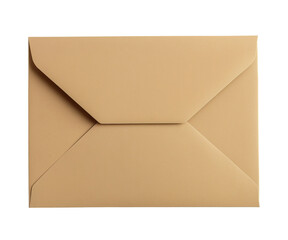 A large square envelope made of kraft paper on Png Format and Transparent Background