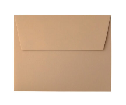 A large square envelope made of kraft paper on Png Format and Transparent Background