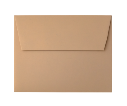 A large square envelope made of kraft paper on Png Format and Transparent Background