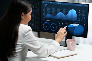 Business data dashboard provide brisk business intelligence analytic for marketing strategy planning