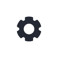 Settings icon logo vector illustration. Gear symbol template for graphic and web design collection