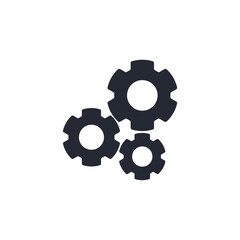 Settings icon logo vector illustration. Gear symbol template for graphic and web design collection