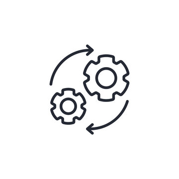 Settings icon logo vector illustration. Gear symbol template for graphic and web design collection