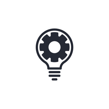 Settings icon logo vector illustration. Gear symbol template for graphic and web design collection