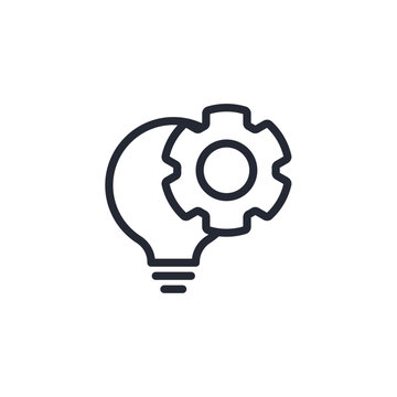 Settings icon logo vector illustration. Gear symbol template for graphic and web design collection