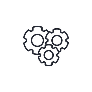 Settings icon logo vector illustration. Gear symbol template for graphic and web design collection