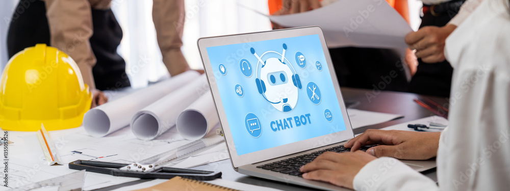 Poster chatbot software application for brisk online business that automatically reply to customer question