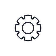 Settings icon logo vector illustration. Gear symbol template for graphic and web design collection