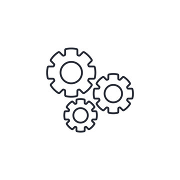 Settings icon logo vector illustration. Gear symbol template for graphic and web design collection