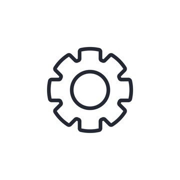 Settings icon logo vector illustration. Gear symbol template for graphic and web design collection