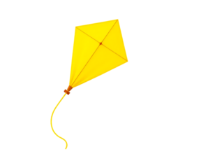 Yellow Kite Flying in the Sky
