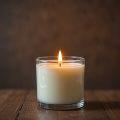 A glowing candle flame pierces the dark night, its light a warm celebration against the black wood. Ads