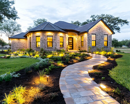 Modern Home Exterior Evening