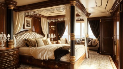 Elegant Four Poster Bedroom Interior