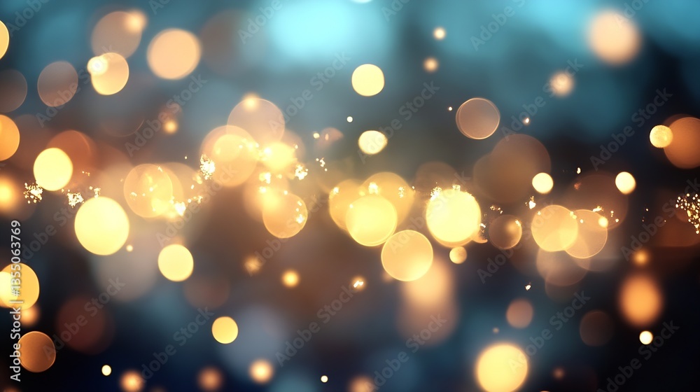 Poster Artistic abstract background with glowing orbs of light creating a dreamy bokeh effect in soft colors : Generative AI