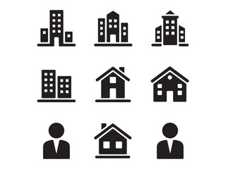 real estate icon set