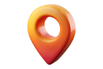 3D Rendered Location Pin Icon – Digital Navigation Marker