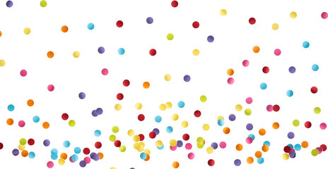colorful confetti on white background