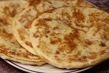 Moroccan Stuffed Bread Close Up