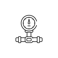 Pressure Gauge icon design with white background stock illustration