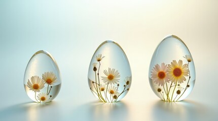 Beautiful Resin Easter Eggs with Flowers