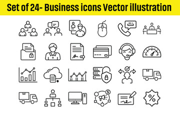 set of business vector icons