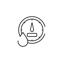 Water Meter icon design with white background stock illustration