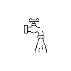 Faucet icon design with white background stock illustration