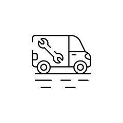 Plumber Truck icon design with white background stock illustration