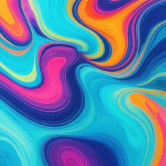 Dynamic Abstract with Flowing Forms