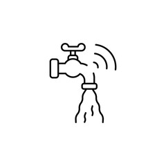 Smart Pipe icon design with white background stock illustration