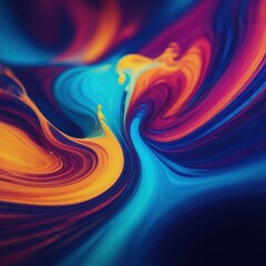 Dynamic Abstract with Flowing Forms