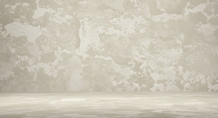 Beige Textured Wall Background - A studio shot of a beige textured wall with a matching floor, perfect for product displays or design projects