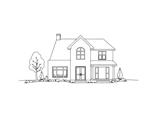 Fototapeta premium 3D Real Estate Icon and Building Concept with Roof, Window, and Door in Modern Architecture Style