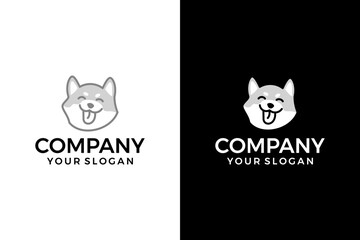 cute dog head logo design inspiration