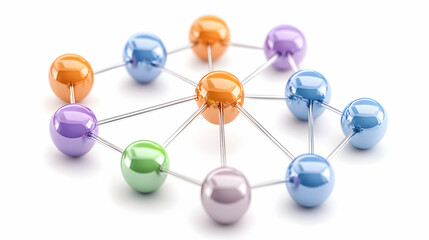 Obraz premium Network of Colorful Balls
