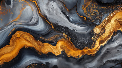 Obraz premium Elegant Abstract Marble Texture with Gold Accents