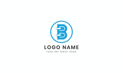 abstract letter b logo vector